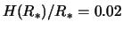 $H(R_*)/R_* = 0.02$