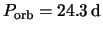 $P_{\rm orb} = 24.3\,{\rm d}$