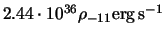 $2.44\cdot 10^{36} \rho_{-11} {\rm erg\,s}^{-1}$
