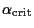 $\alpha_{\rm crit}$