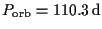 $P_{\rm orb}=110.3\,{\rm d}$