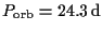 $P_{\rm orb}=24.3\,{\rm d}$
