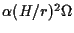 $\alpha
(H/r)^2 \Omega$